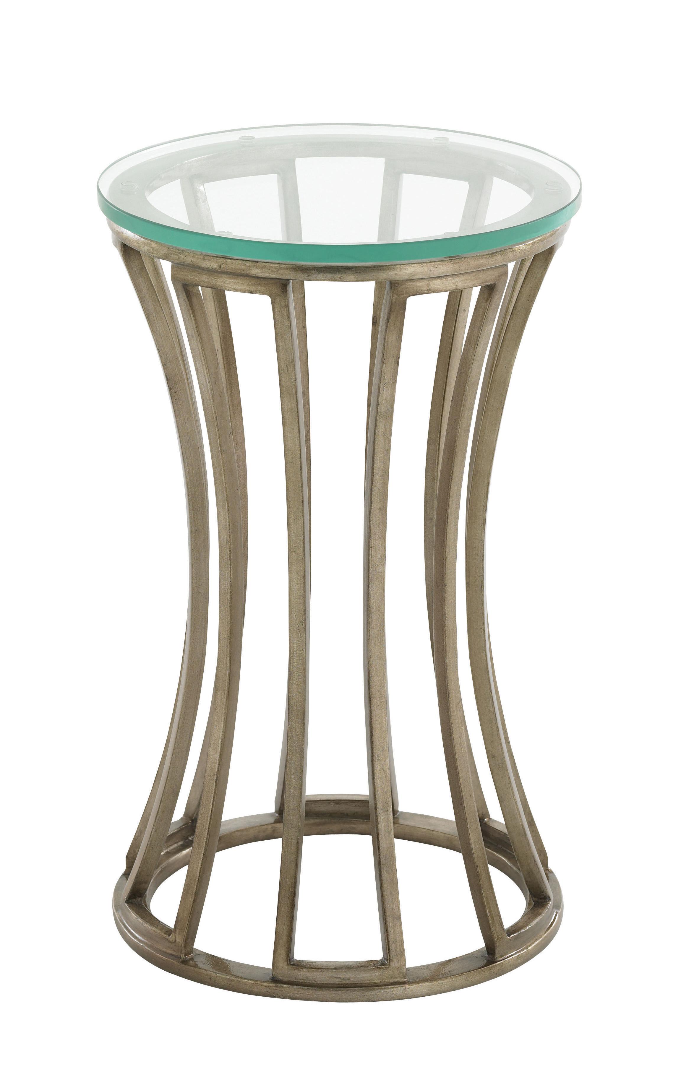 Lexington Tower Place Contemporary Stratford Round Glass Accent Table